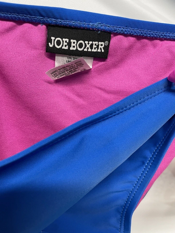 Joe Boxer Corbata Lateral Corbata Bikini Parte Inferior Azul Rosa Sólido NUEVO S Foto 2 de 4