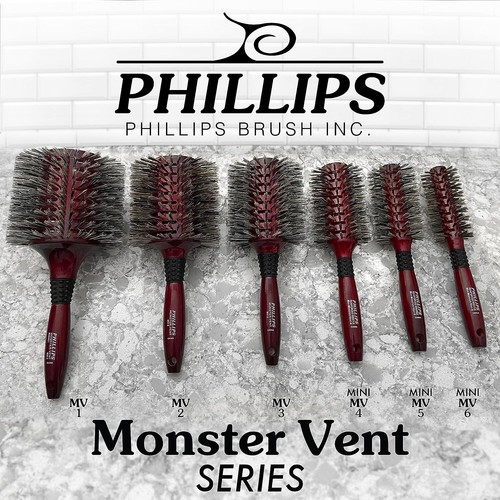Phillips Brush Luxe Monster Vent 1 Professional Hair Brush 5” Barrel (L-MV-1) - Picture 6 of 6