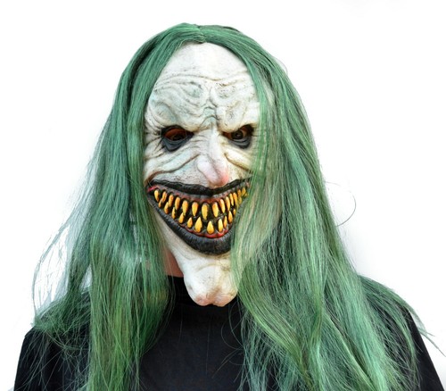 Scary Halloween Clown Mask Evil Easy Costume Realistic Latex with Hair - Picture 10 of 199