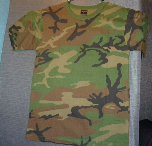MOC BDU Battle Dress Woodland Camouflage Hot Weather Short Sleeve Shirt Medium - Picture 2 of 6