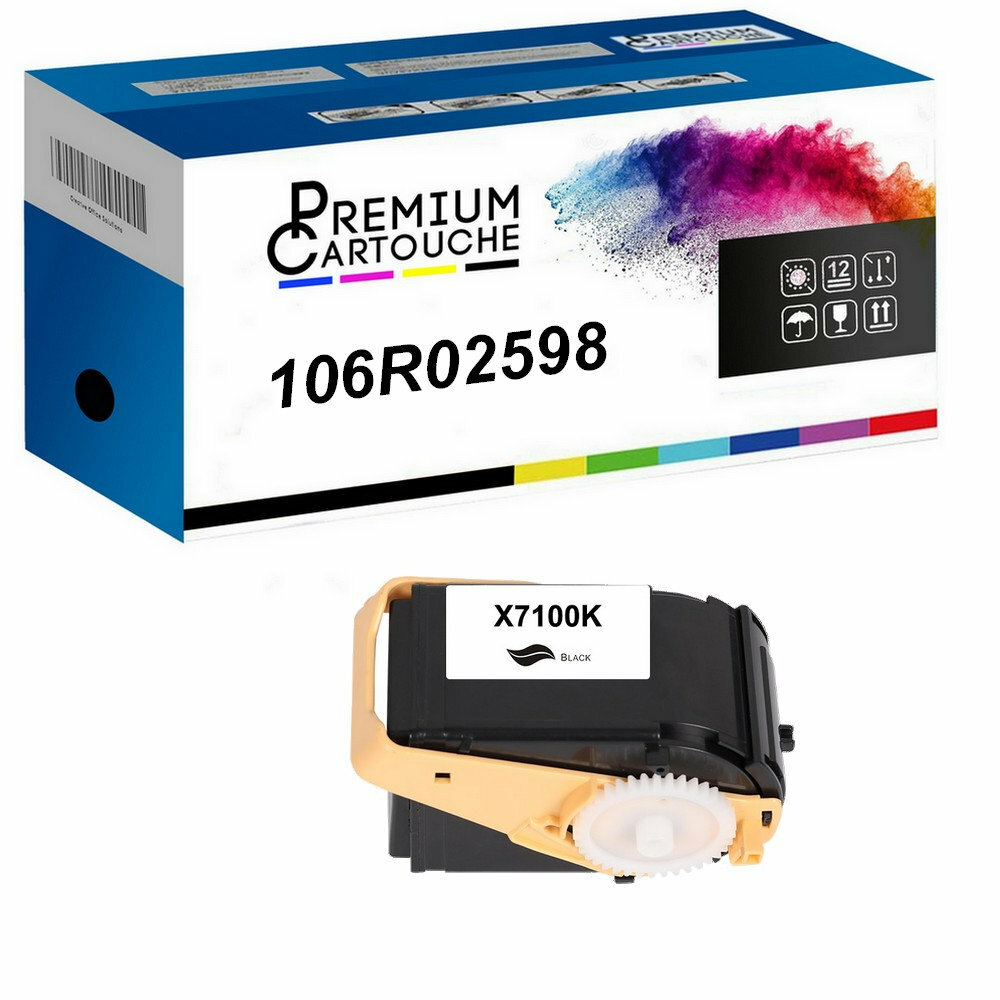 Toner 106R02598 noir haute précision compatible Xerox pour documents soignés