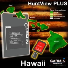 Garmin HuntView PLUS Map HAWAII MicroSD Birdseye Satellite Imagery 24K - 2024