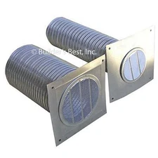 Builder's Best Pro Fresh Air Intake Louver Eave Vent With 3 In Collar Aluminum