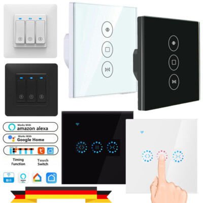 TUYA Smart WIFI Rolladenschalter Touch Jalousieschalter Vorhang Schalter Alexa