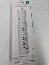 iHome 6 Outlet Flow Smart Wi Fi Surge Protector Works with Hey Google & Alexa