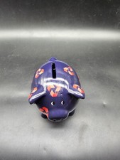 Vintage Nat West Bank Piggy Bank Money Box With Original Stopper 11 cm