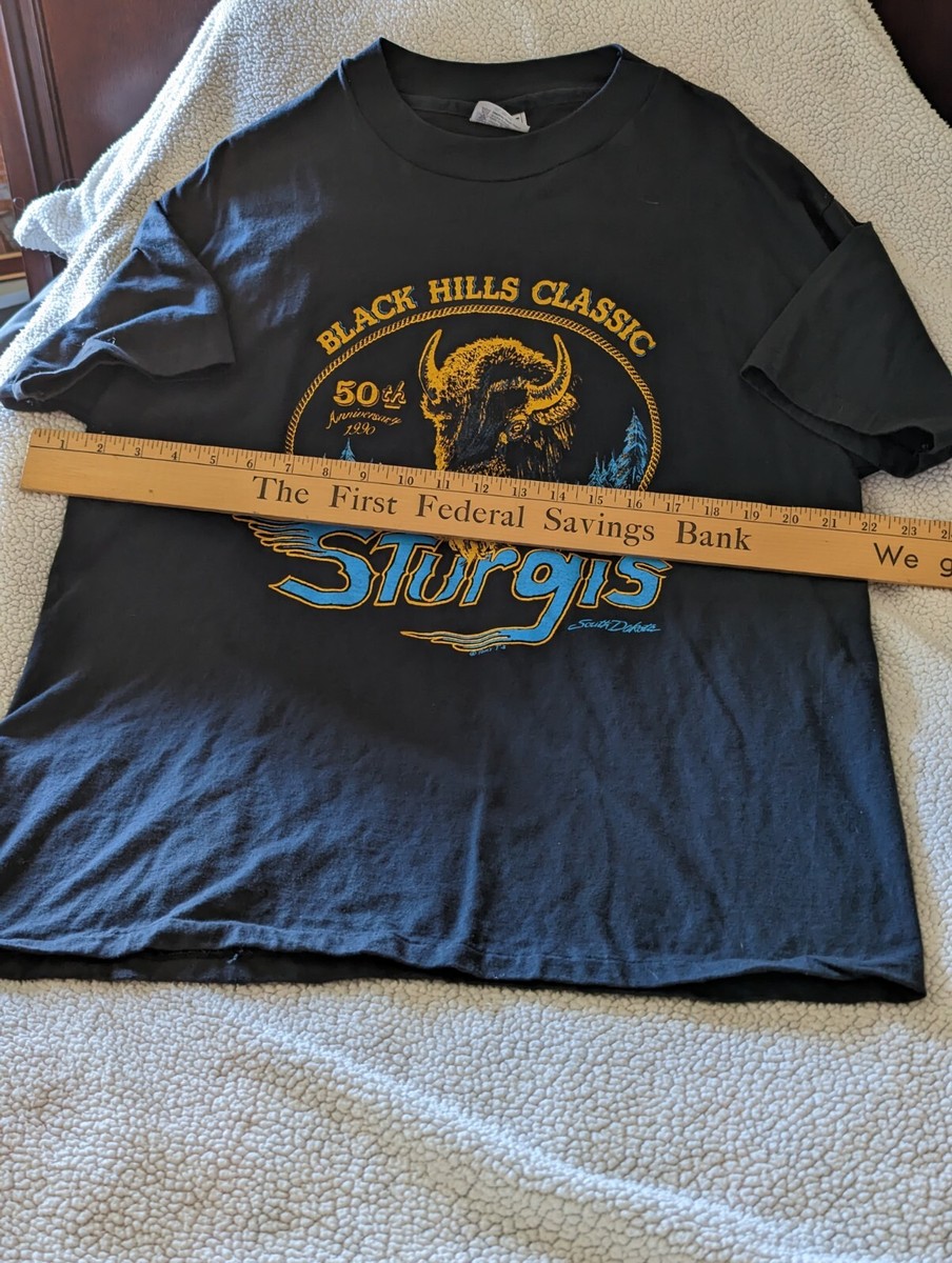 vintage harley davidson t shirt xl 1990 50th anniversaryBlack