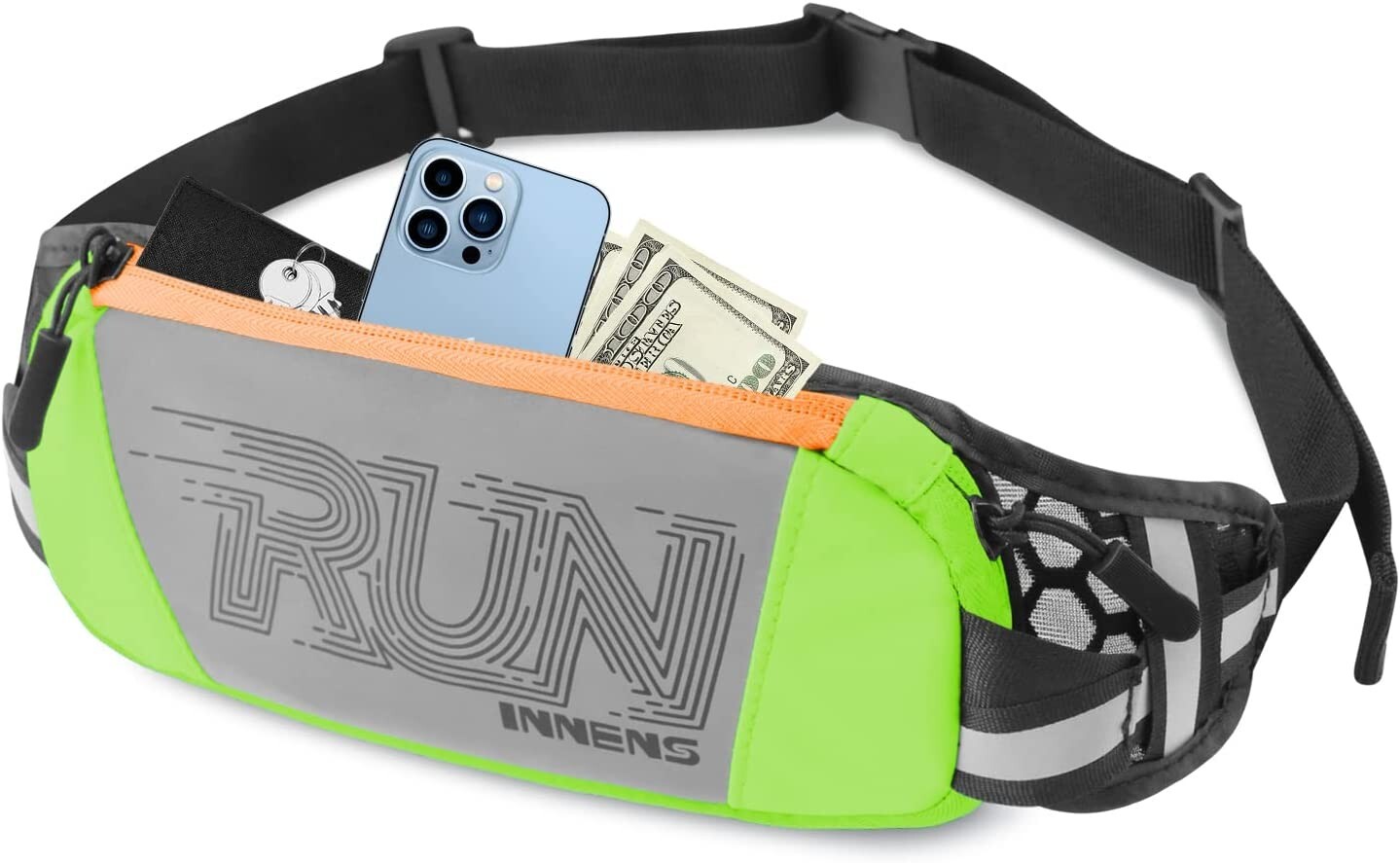 Waterproof Sport Runner Waist Bum Bag Running Jogging Belt Pouch Zip Fanny Pack