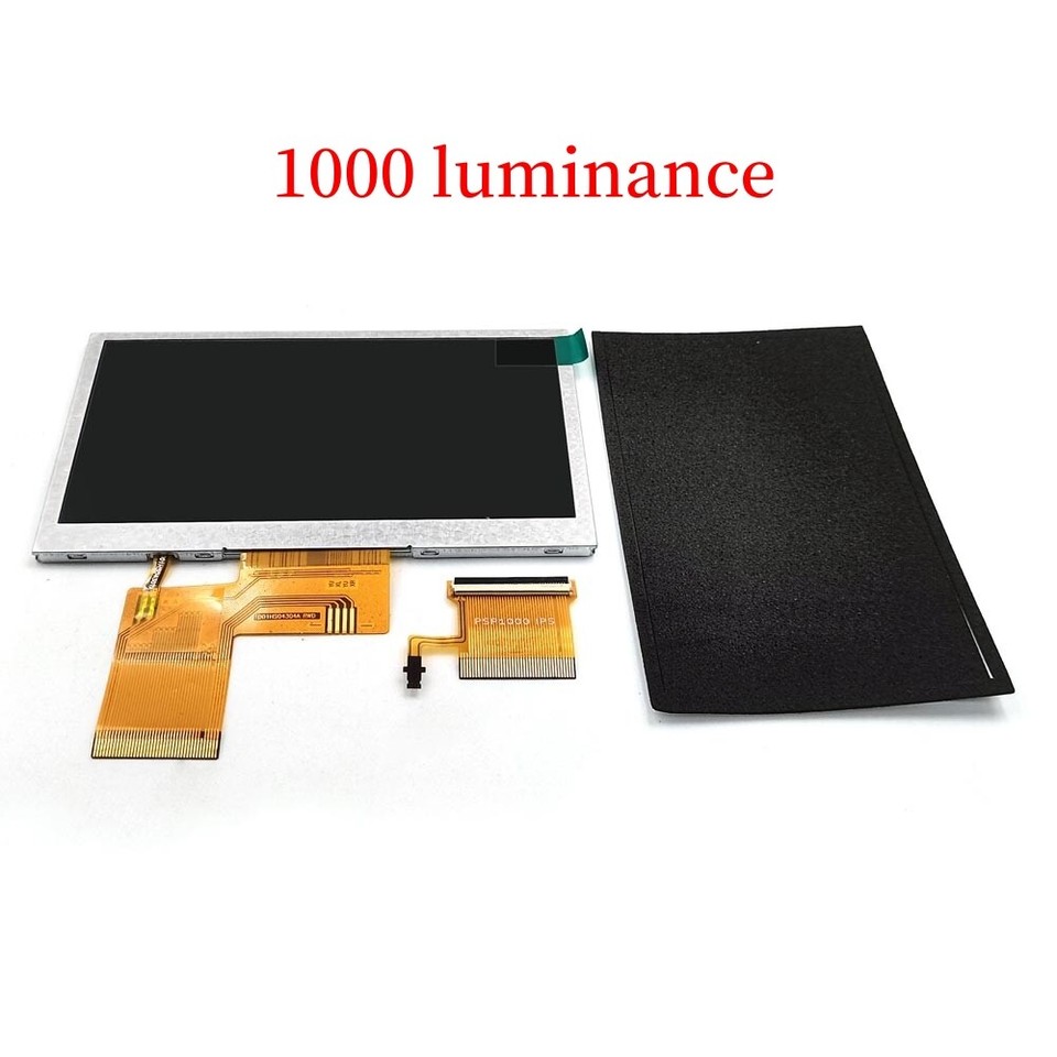 High Backlight IPS Screen Kit With Cable 500/1000 Luminance For PSP ...