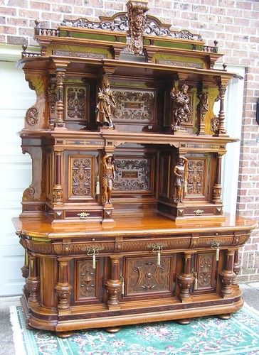 GRAND VICTORIAN MADE IN GERMANY CASTLE COURT CABINET