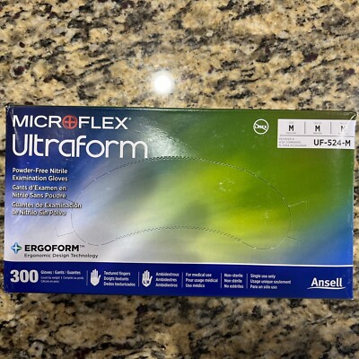 Gloves Exam Ultra Form Powder-Free Nitrile Latex-Free M size Cobalt Blue  300/Bx - Main Image