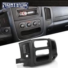 Fit For 2002-2005 Dodge Ram Center Radio Dash Bezel Trim Panel w/ Storage Black