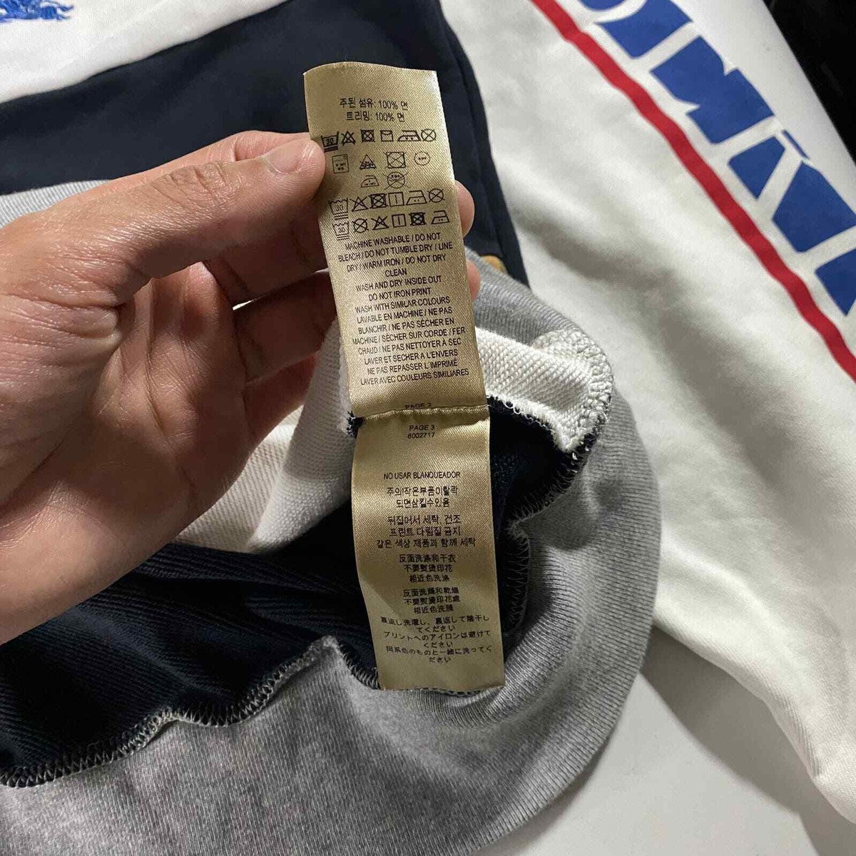 Burberry SS18 Documents Enclosed Archive Nova Check Sweater Men's