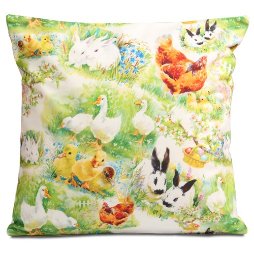 Soft Throw Pillow Pillowcase Sofa Cushion Cover Farm Animals Printed 16 x 16 In - Picture 1 of 2