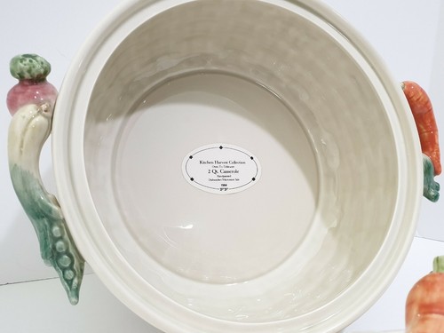 FITZ & FLOYD 2 Qt Round Covered Casserole #Kitchen Harvest - Picture 5 of 6