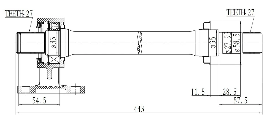 Eje de gato CV 44500S0E000 44500-S0E-000 para Honda Odyssey Prelude 1998-2001 Foto 2 de 2
