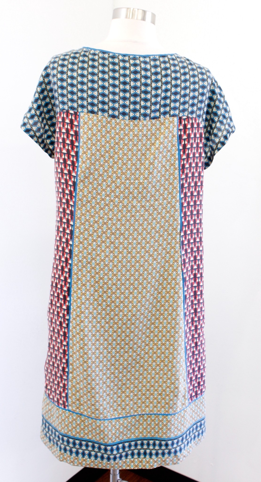 Sundance Catalog Geometric Print Patchwork Silk S… - image 5