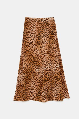 Zara AW18 Animal Print Skirt Size S,M Ref 7385/283 NWT | eBay