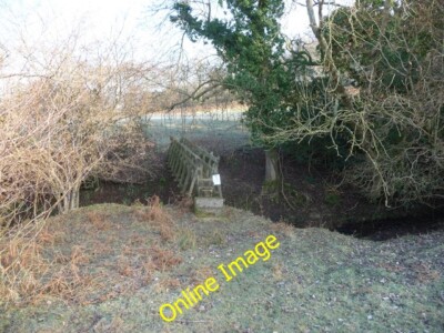 Photo 6x4 Wooden footbridge above Cwm Vagor farm Kilgwrrwg Common A neat  c2013