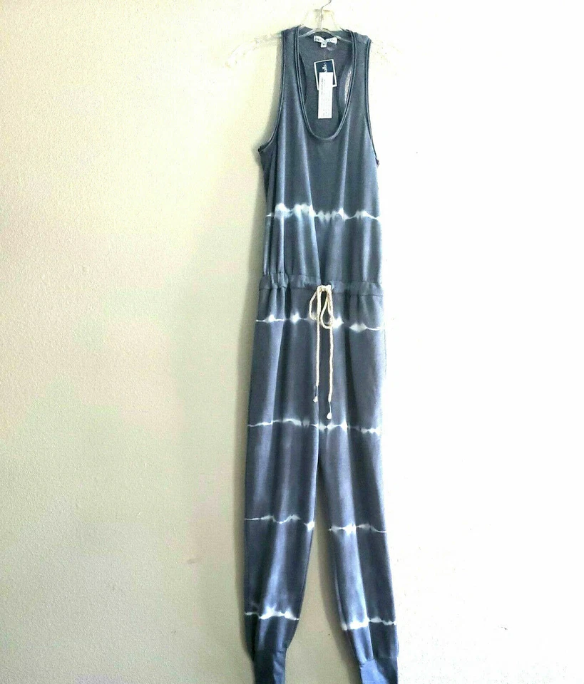 YFB Young Fabulous Broke Terry Jumpsuit Racerback Tie Dye Pocket Stretch NWT$199 - Image 3 of 4