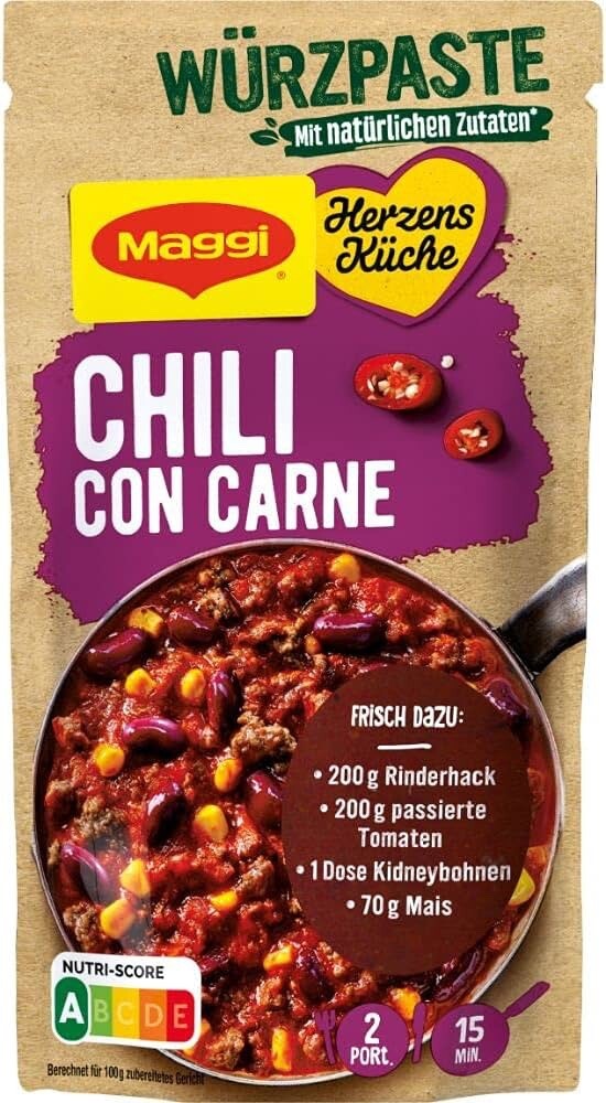 Maggi Chili Con Carne SALSA LÍQUIDA bolsa -1 paquete/2 porciones -65 g ENVÍO GRATUITO
