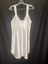 Secret Treasure Women Chemise Slip Dress Nightgown Lace Detail Bridal Size M
