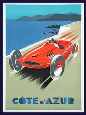 CoteD'Azur, Retro metal Aluminium Sign vintage / Man Cave / Garage