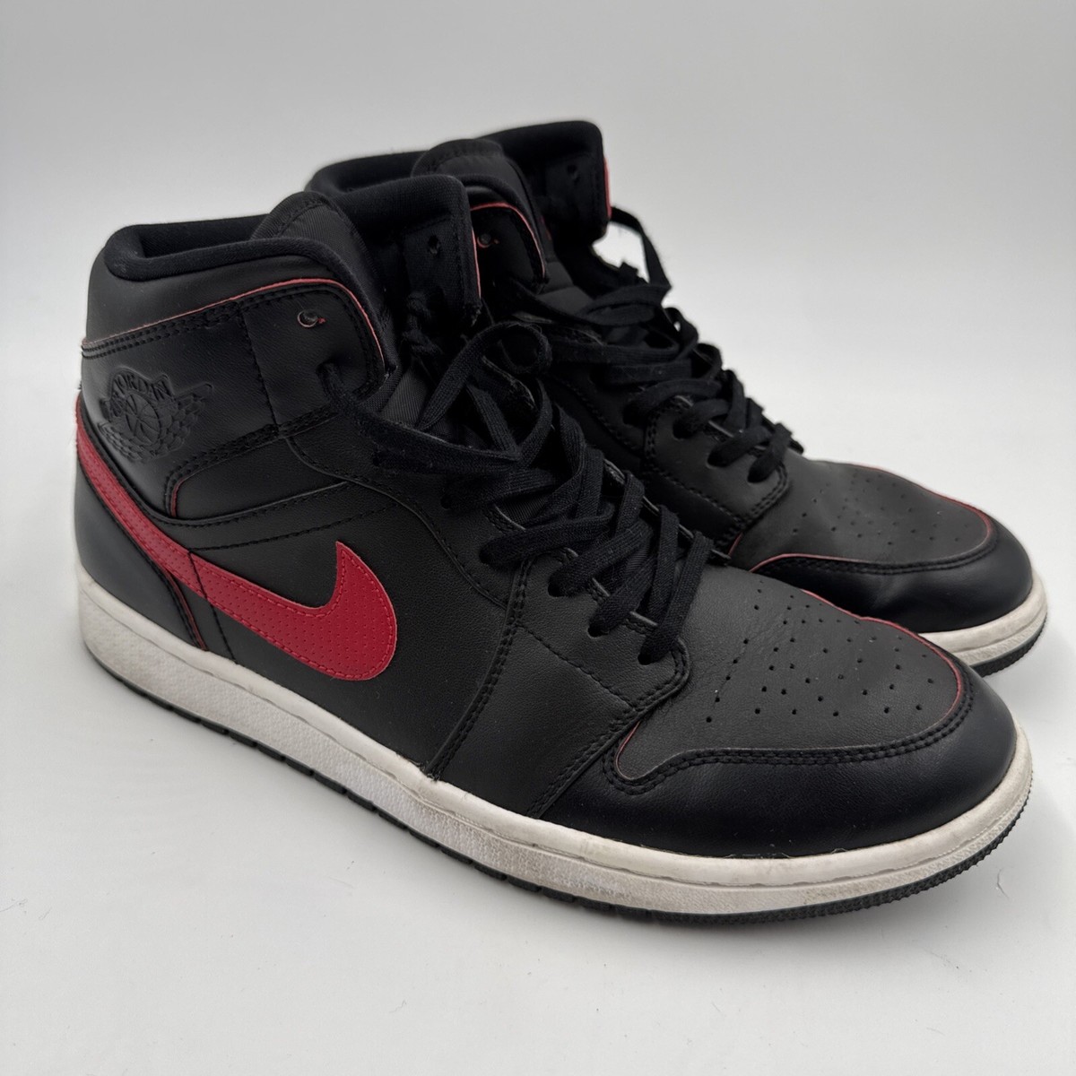 Nike Air Jordan 1 Mid Retro Black Gym Red White 554724-009