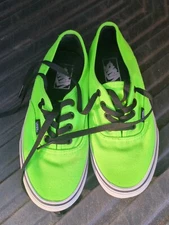 VANS Authentic ERA Neon Lime Green Skate Shoes Sneakers Men sz 5Womens 6.5