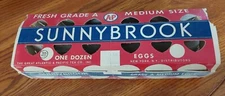 Vintage A&P SUNNYBROOK Eggs Carton THE GR.A & P TEA CO.