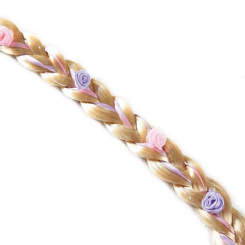 K654 Rapunzel Girls Princess Wig Headband Hair Plait Costume Accessory - Picture 4 of 10