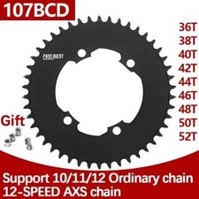 107 BCD Road Bike Chainring for 12 Speed Chain Crown 36T-52T Bike Chain Wheel