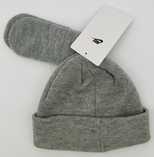 Nike Toddler Hat and Mittens 2 Piece Set - Dk Grey Heather Size 12/24M NEW! - Picture 2 of 4