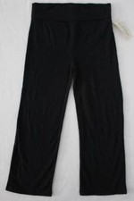 NEW Girls Stretch Pants Size Small 4 - 5 Black Fold Over Waist Casual School