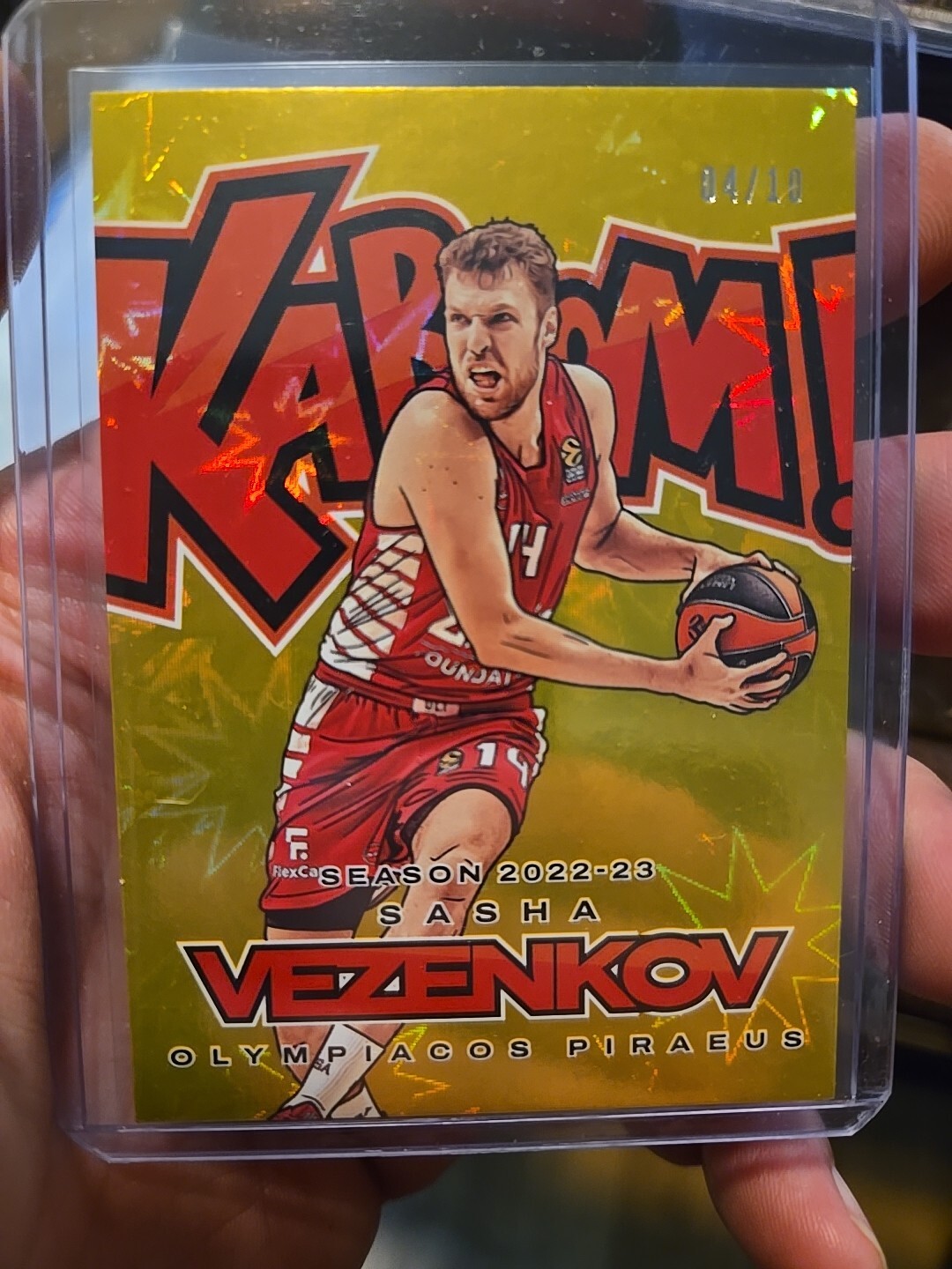 SASHA VEZENKOV 2023-24 Crown Royale Euroleague KABOOM GOLD #RD 4/10 SSP