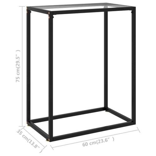 Tavolo Consolle Trasparente 60x35x75 cm in Vetro Temperato vidaXL - Foto 6 di 7