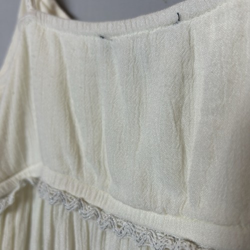 American Eagle Tank Top Womens Petite Small Ivory Beaded Flowy Boho - Picture 13 of 16