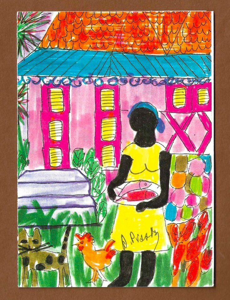 Set of 3 Vintage Jamaican Art Note Cards, Blank, Anne-Marie Praats 1992 ...