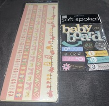 Lot of 2 Baby Stickers, Trimester, Boy Or Girl, Girl Borders, Baby On Board