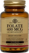 Solgar Folate 400mcg as Metafolin 100 Tablets