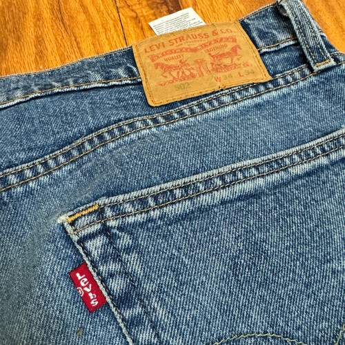 USED - Herren Levi’s 502 Denim Blue Jeans 34 x 34 Vintage Distressed Japan ausgefranst - Bild 1 von 23