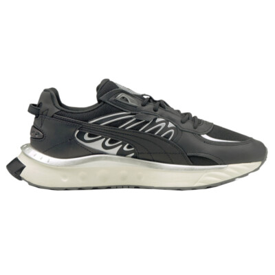 Puma Wild Rider Tecno Lace Up  Mens Black Sneakers Casual Shoes 381596-02