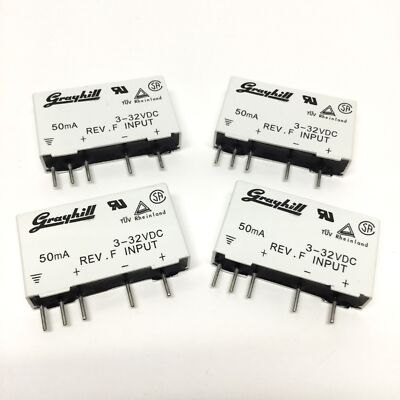 Lot of 4 Grayhill 70M-IDC5 Rev F SSR DC Digital Input Module, 3-32VDC 50mA