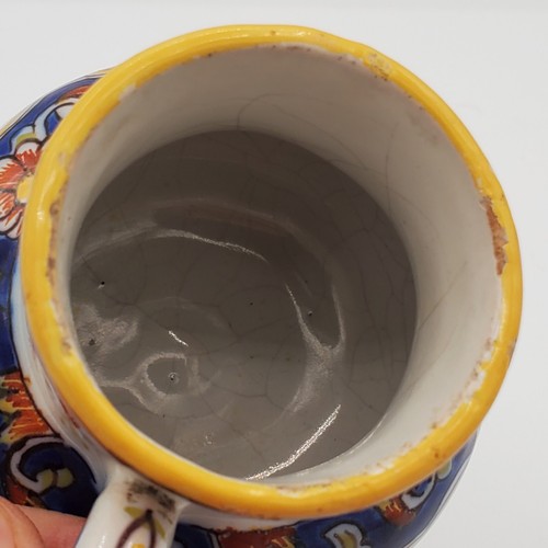 Antique Morocco Hand Painted Ceramic Pitcher Signed - Picture 6 of 12