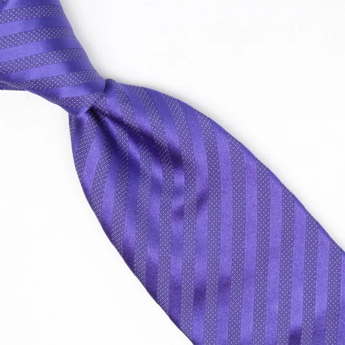 Josiah France Mens Silk Necktie Bright Royal Blue Stripe Texture Woven Tie Italy