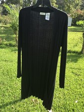 White Stag Long Sweater, Black, Women, Size Large