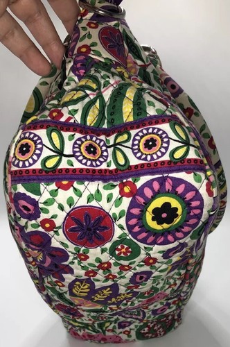 Vera Bradley Handtasche floral gesteppt abnehmbare Riemen Außentasche Handbag - Bild 4 von 12