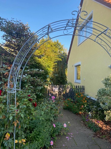 Gartendeko Rosenbögen PARIS Lilie Spitze B 1,40 m Pergola Gartenbogen Rozenboog - Picture 13 of 19