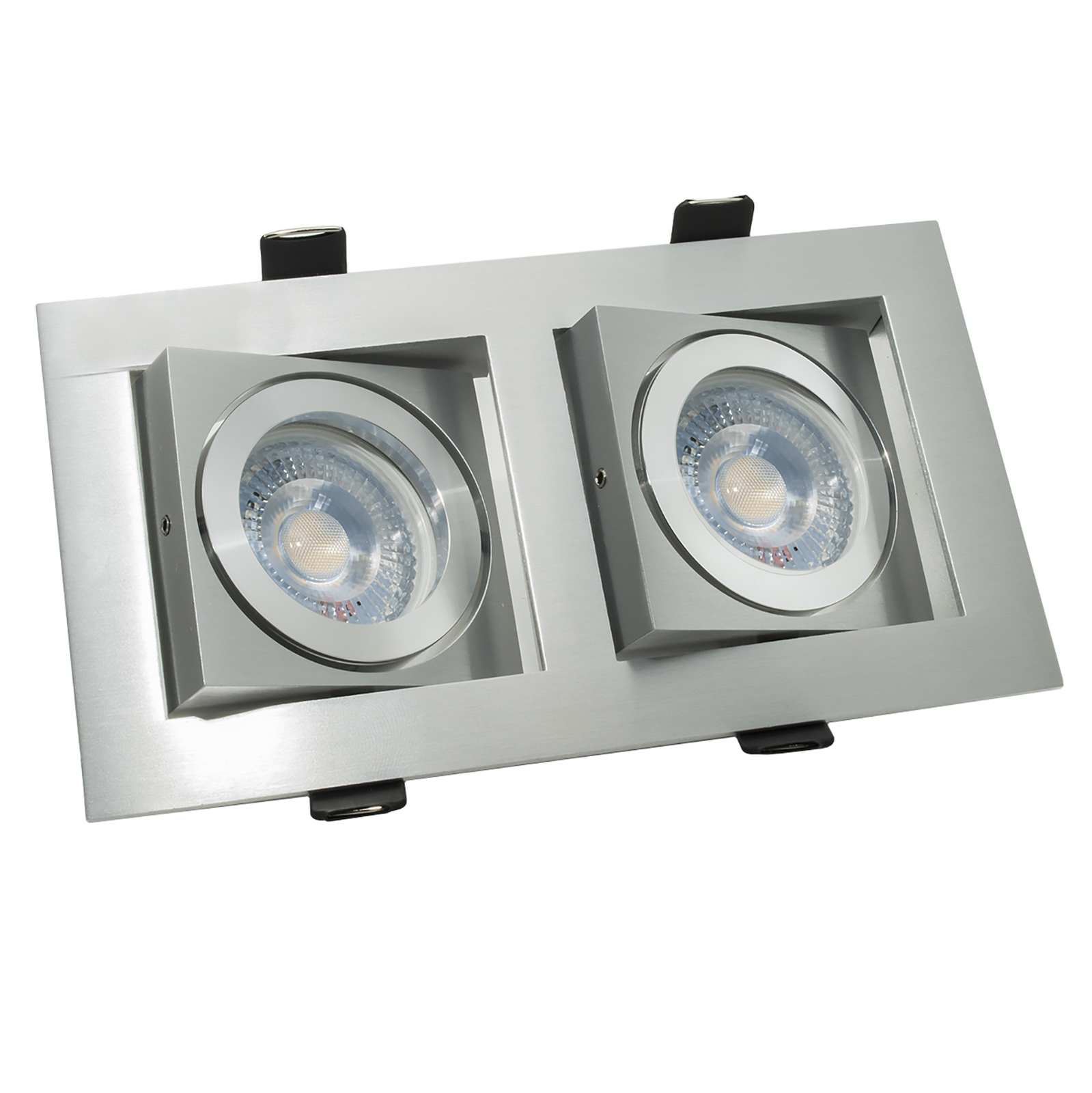 Faretto Doppio LED 10W GU10 230V Rettangolare | Spot 38° Ultra-Luminoso