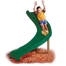 Winder Slide UV Resistant HDPE Durable Plastic Backyard Slide Green Side NEW